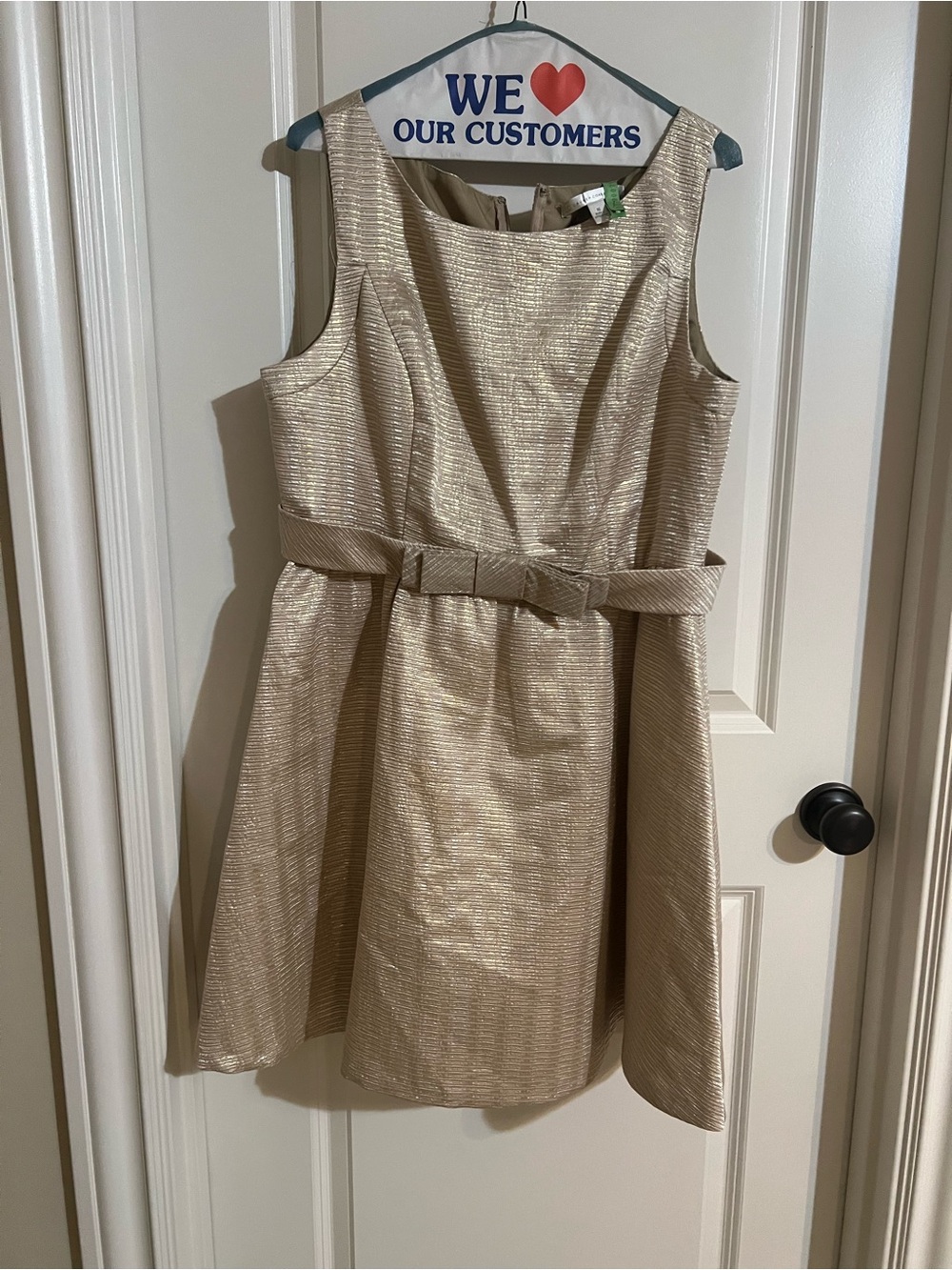 Lauren Conrad gold cocktail dress